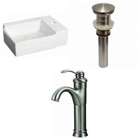 16.25-in. W Above Counter White Vessel Set For 1 Hole Right Faucet -  AMERICAN IMAGINATIONS, AI-30865